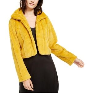 Laundry by Shelli Segal Faux-Fur Shrug Honey Jacket Size Medium